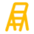 ladder icon yellow decorative