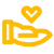 hand heart icon decorative